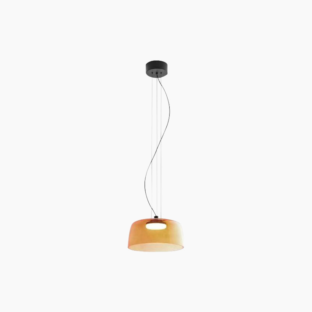 Pendant Light Tiered Glass LED Orange
