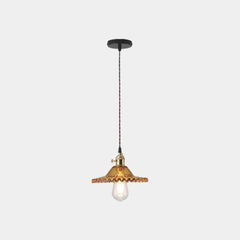 Pendant Light Vintage Clear Glass Single Head Amber