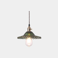 Pendant Light Vintage Clear Glass Single Head Green