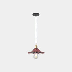 Pendant Light Vintage Clear Glass Single Head Purple