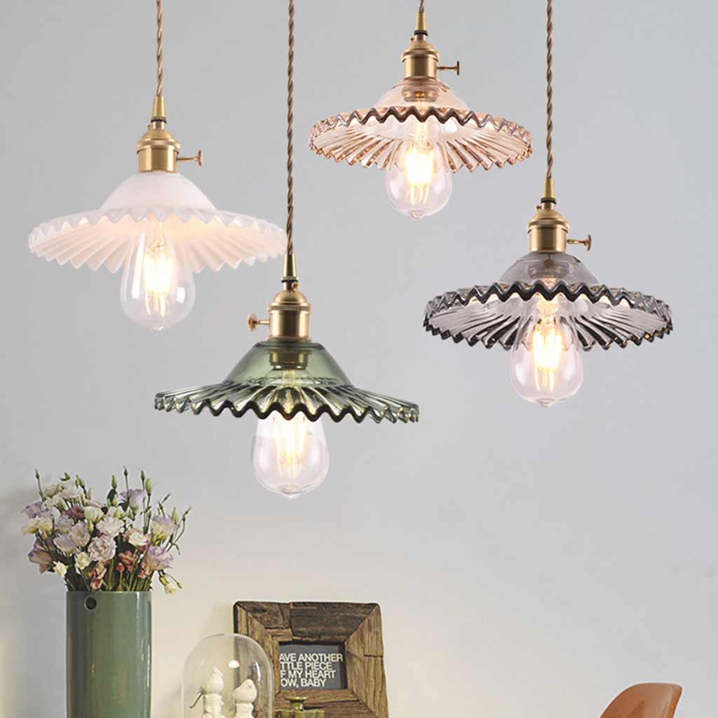 Pendant Light Vintage Clear Glass Single Head Room