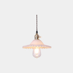 Pendant Light Vintage Clear Glass Single Head White