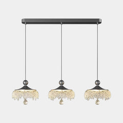 Hanglamp Vintage Houtnerf Acryl Waterdruppel