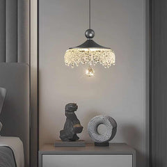 Hanglamp Vintage Houtnerf Acryl Waterdruppel