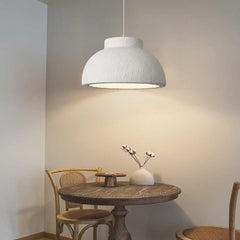 Pendant Light Wabi Sabi Bowl White Dining Table