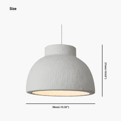 Pendant Light Wabi Sabi Bowl White Size