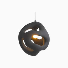 Pendant Light Wabi Sabi Cement Hollow Black