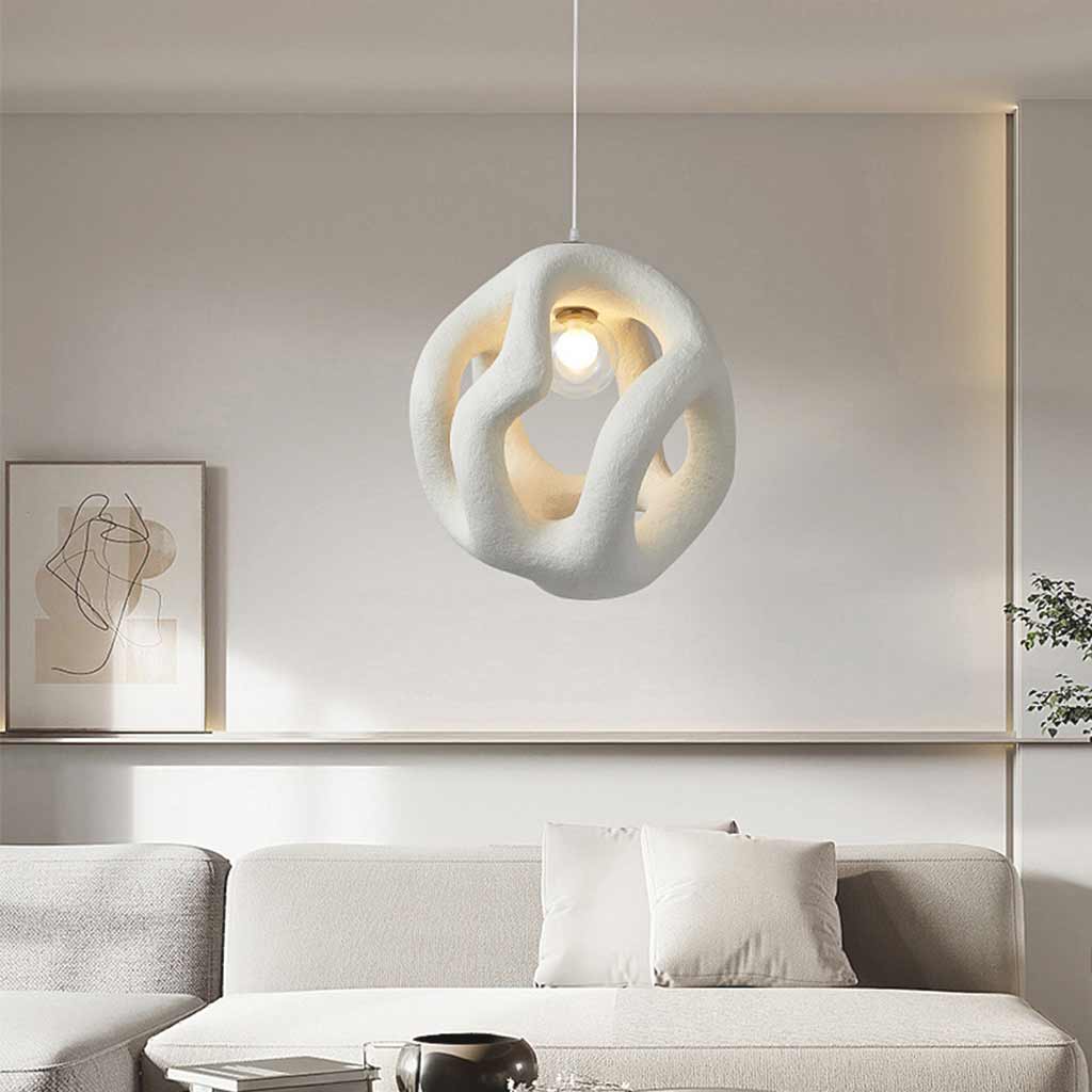 Pendant Light Wabi Sabi Cement Hollow Living Room