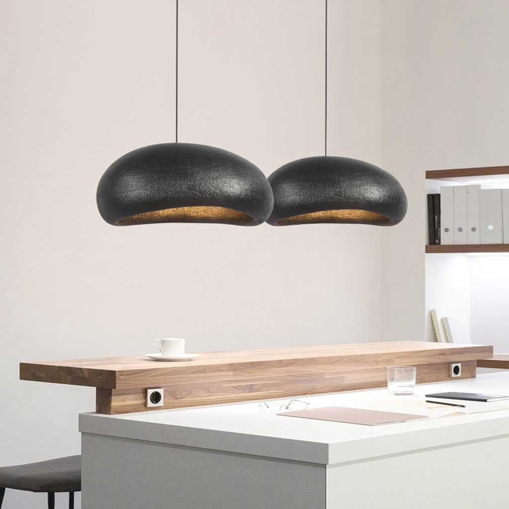 Pendant Light Wabi-Sabi Cloud Black Kitchen Island