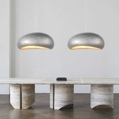 Pendant Light Wabi-Sabi Cloud Silver Dining Table