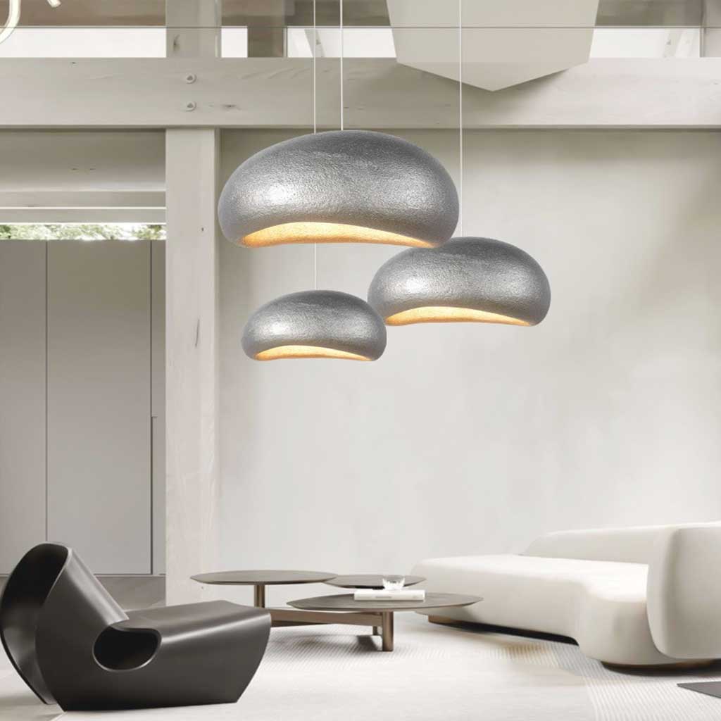 Pendant Light Wabi-Sabi Cloud Silver Living Room