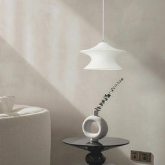 Pendant Light Wabi-Sabi Gyro Resin White Sitting Room