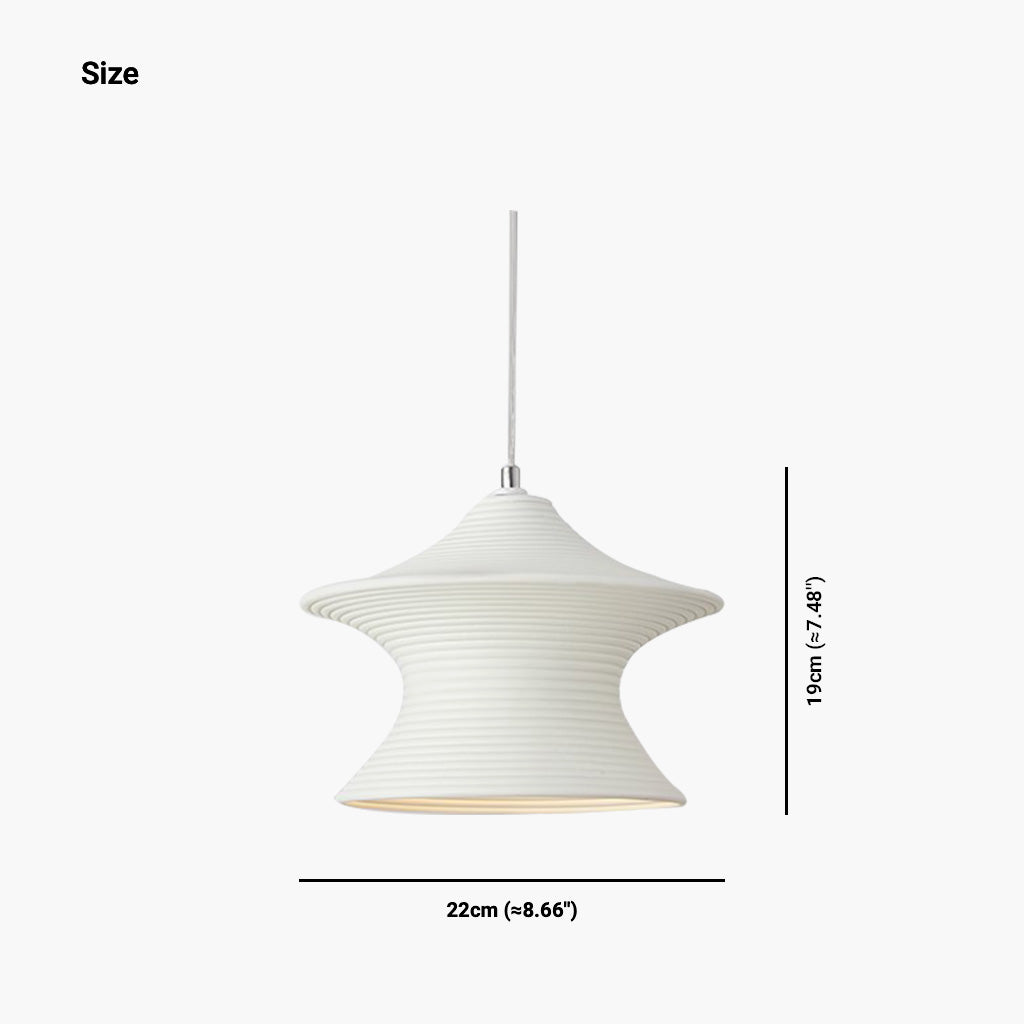 Pendant Light Wabi-Sabi Gyro Resin White Size