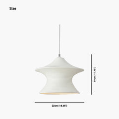 Pendant Light Wabi-Sabi Gyro Resin White Size