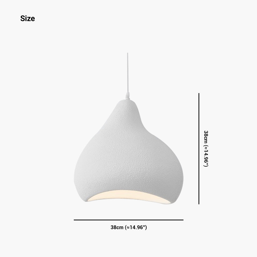 Pendant Light Wabi-Sabi Irregular Shape White Size