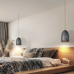 Pendant Light Wabi-Sabi Long Lampshade Bedroom