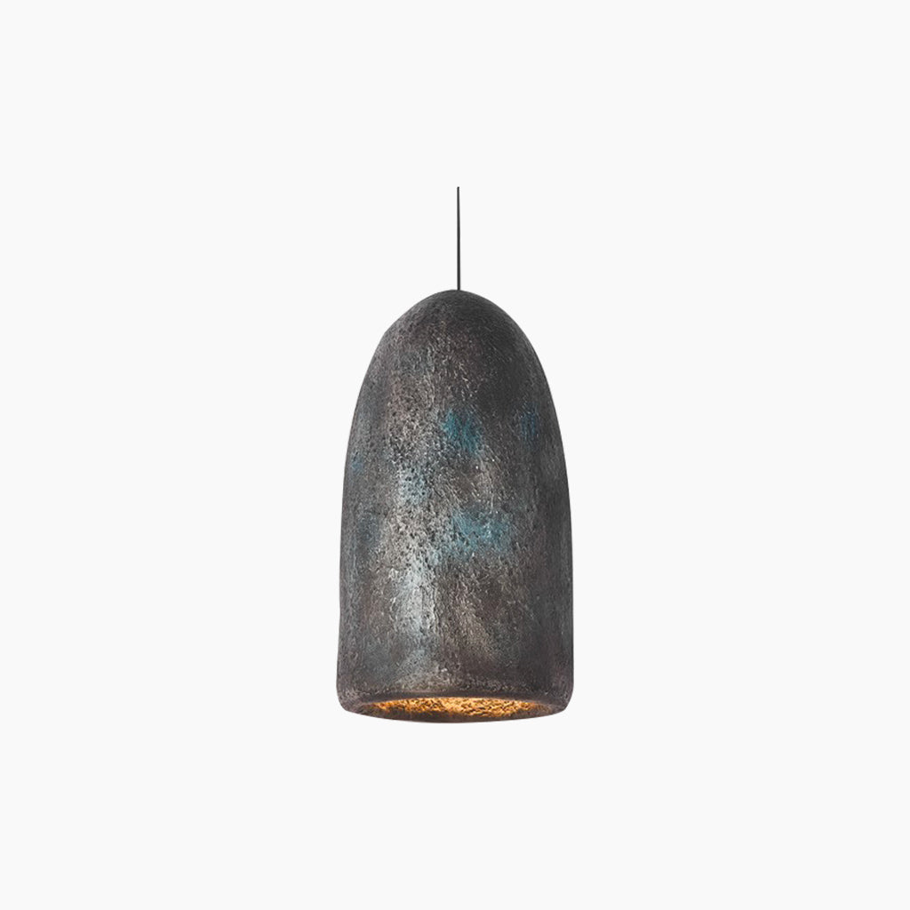 Pendant Light Wabi-Sabi Long Lampshade Black