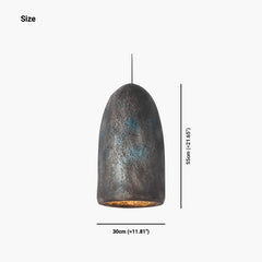 Pendant Light Wabi-Sabi Long Lampshade Size