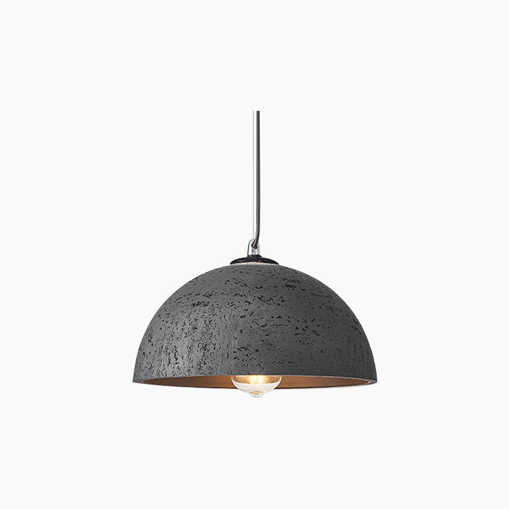 Pendant Light Wabi-Sabi Round Dome Black