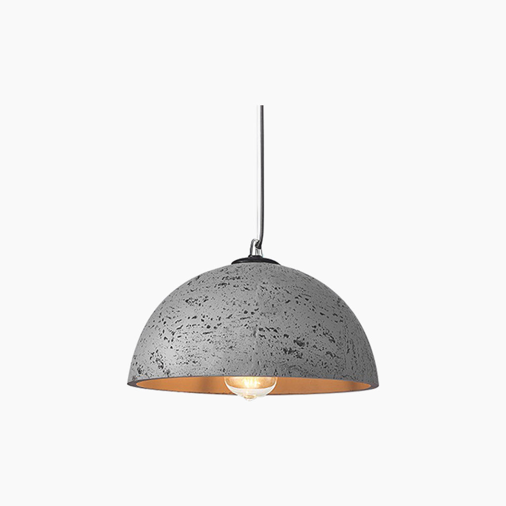 Pendant Light Wabi-Sabi Round Dome Grey