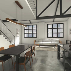 Pendant Light Wavy Linear Dining Table