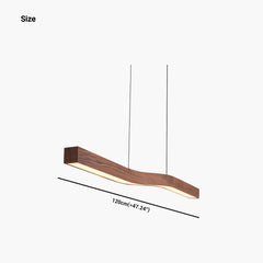 Pendant Light Wavy Linear Size