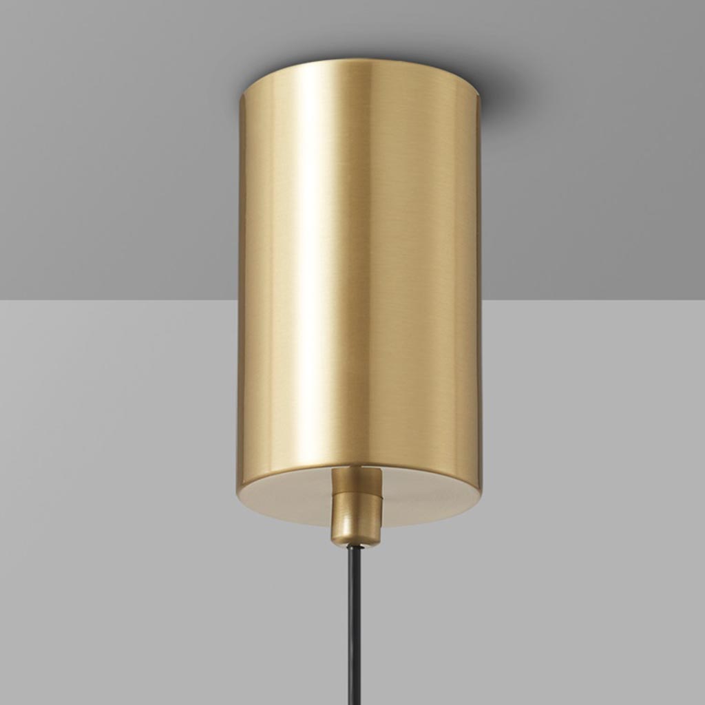 Pendant Light Wavy Spiral Acrylic Shade LED Gold Canopy