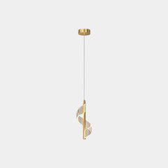 Pendant Light Wavy Spiral Acrylic Shade LED Single