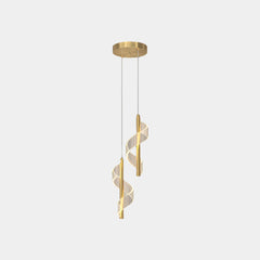 Pendant Light Wavy Spiral Acrylic Shade