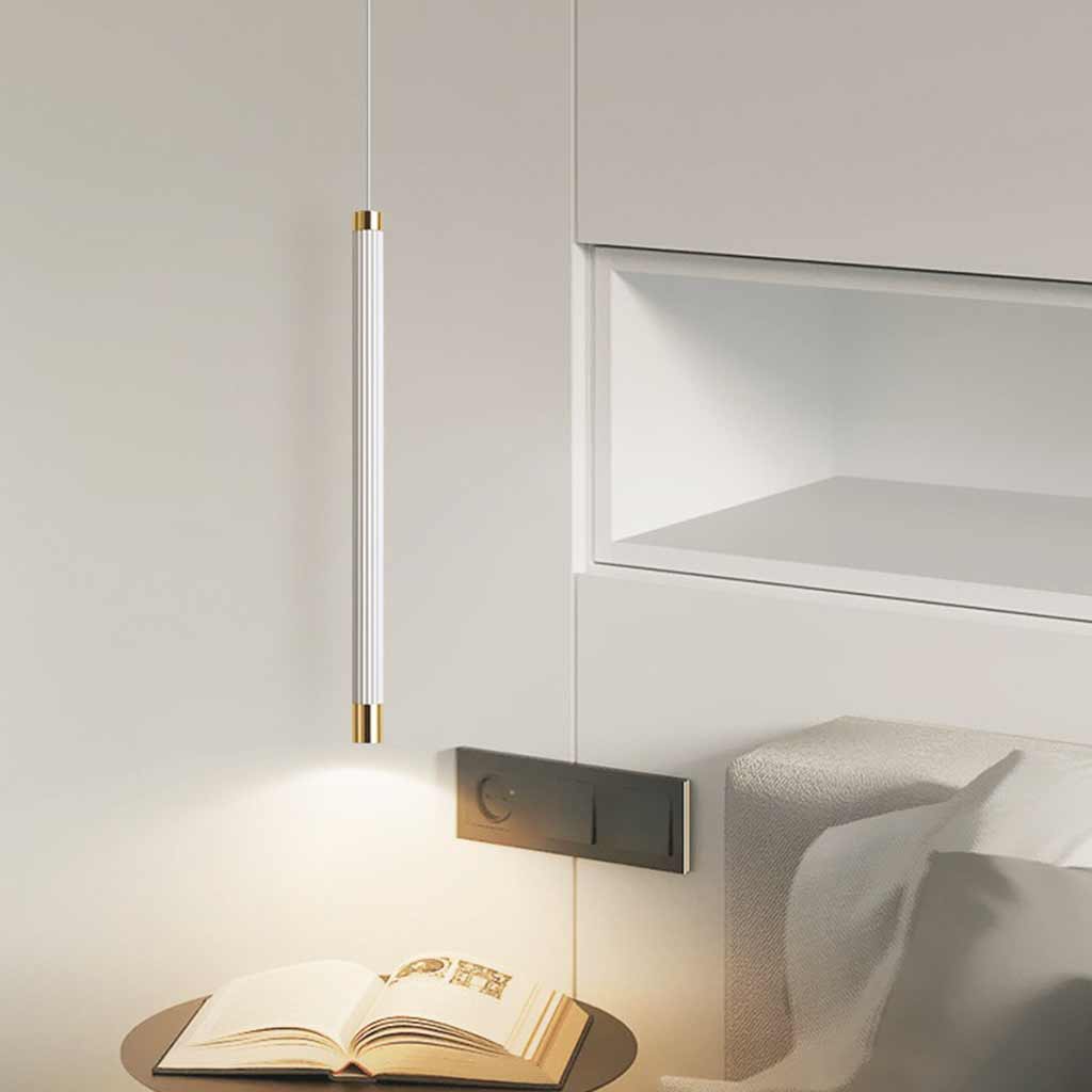 Pendant Light White Pipeline Cylinder Bedroom