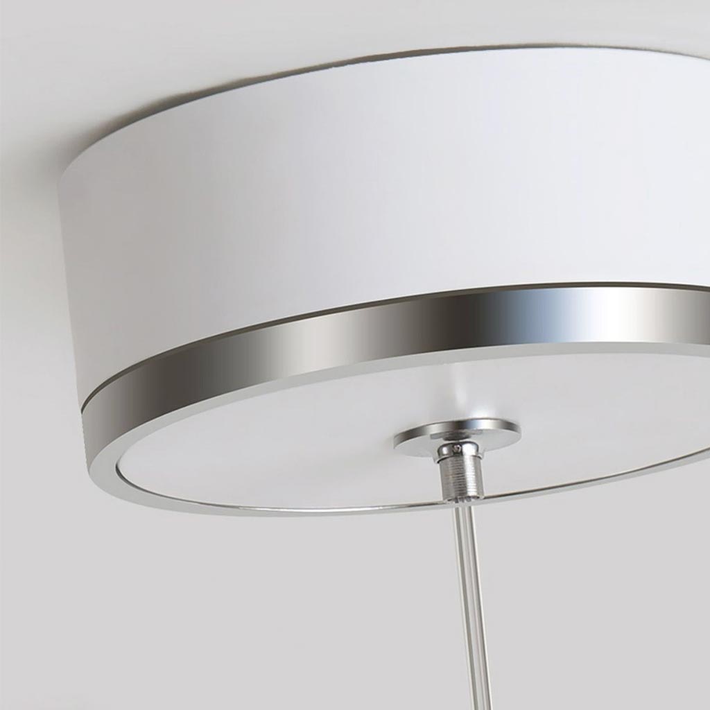 Pendant Light White Pipeline Cylinder Canopy