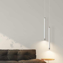 Pendant Light White Pipeline Cylinder Double Living Room