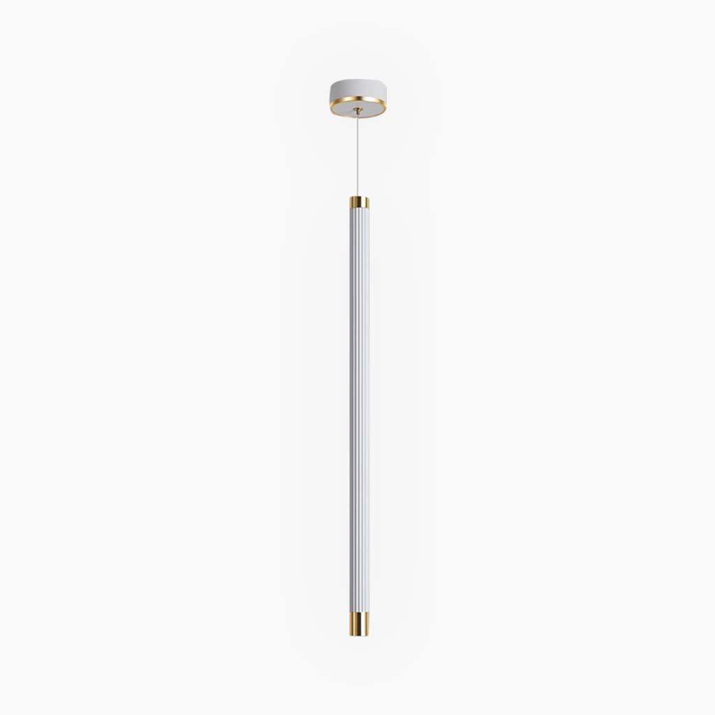Pendant Light White Pipeline Cylinder Long