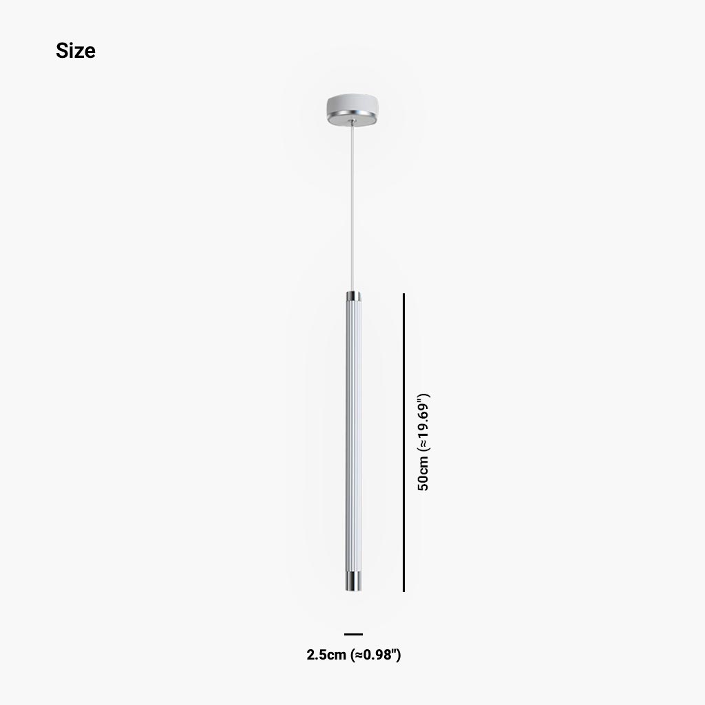 Pendant Light White Pipeline Cylinder Size