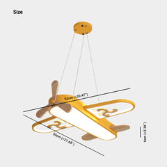 Függeszték / mennyezeti lámpa, fa repülőgép gyerekszobának