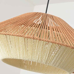 Pendant Light Woven Linen Rope Detail