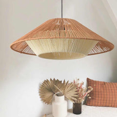 Pendant Light Woven Linen Rope Dining Table