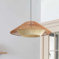 Pendant Light Woven Linen Rope Room