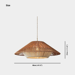 Pendant Light Woven Linen Rope Size