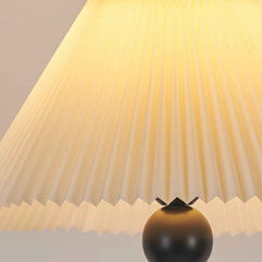 Stehlampe mit plissiertem Schirm, Jahrgang-Stoff