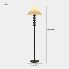 Stehlampe mit plissiertem Schirm, Jahrgang-Stoff