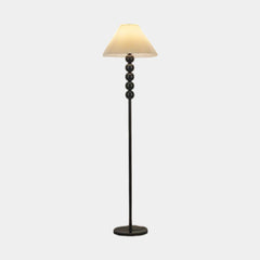 Stehlampe mit plissiertem Schirm, Jahrgang-Stoff
