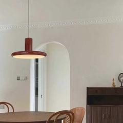 Red 1960s Pendant Light Retro