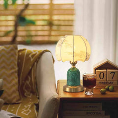 Retro Table Lamp Bedroom Night Light with Fabric Shade