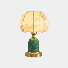 Retro Table Lamp Bedroom Night Light with Fabric Shade