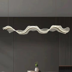 Chandelier Modern Minimalist Luxury Ribbon Acrylic, Gold