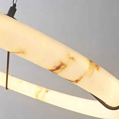 Lampe à suspension Ring Albâtre LED à intensité variable