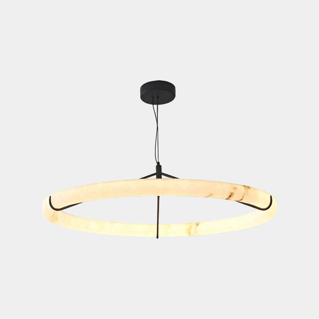 Lampe à suspension Ring Albâtre LED à intensité variable