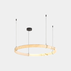 Ring Pendant Light Marble Alabaster LED Dimmable