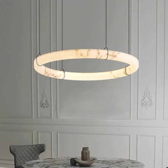 Ring Pendant Light Marble Alabaster LED Dimmable